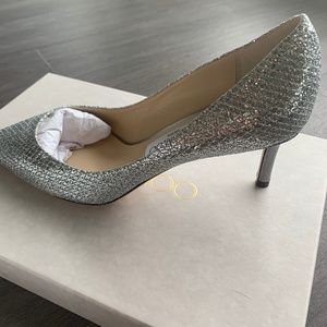 Jimmy Choo - Romy 60 Glitter - Silver 6.5 US